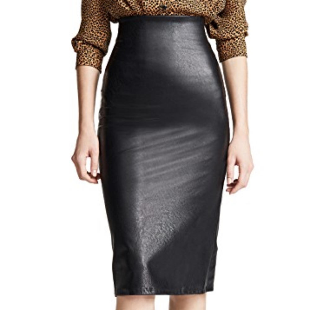 Commando Faux Leather Pencil Skirt - Size M